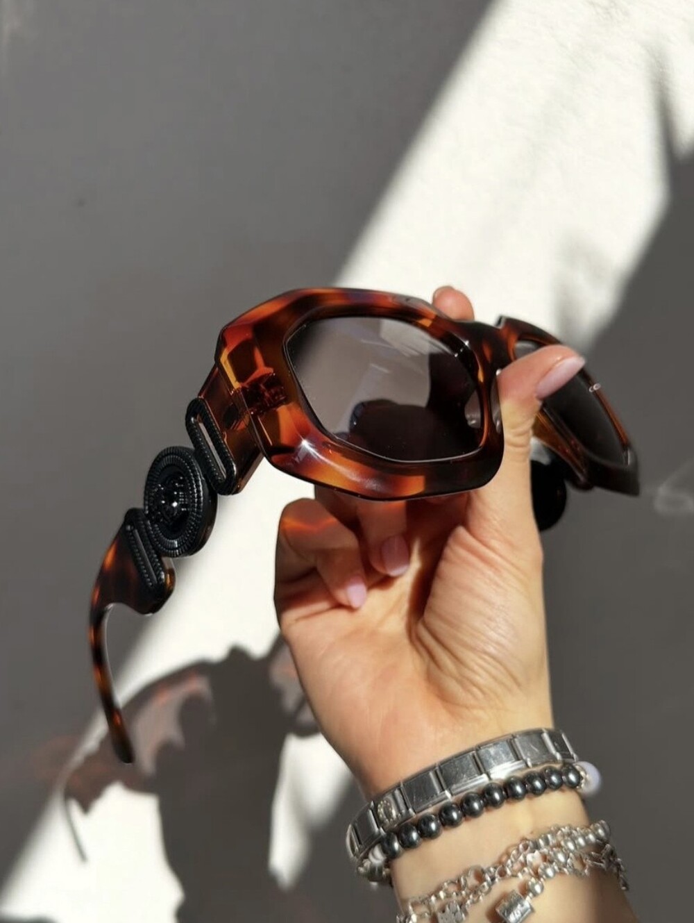 Versace Ve4424u Maxi Medusa Havana Black Detail - Picture 3 of 6